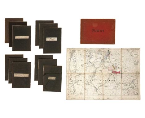 Cornwall Railway interest Thirteen cloth backed maps. Areas include Par Station &amp; Junction, St Blazey Station to Newquay,
