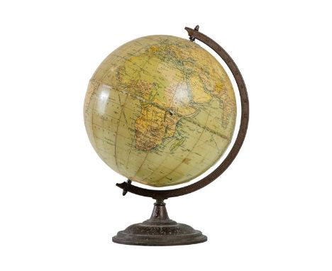 Phillips Challenge Globe Diameter 12 inches. Principal Shipping Routes with distances in Nautical Miles. Principal Transconti