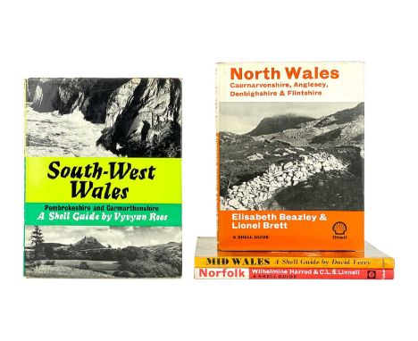 Shell Guides Four titles David Verey. '....Mid Wales,' first edition original cloth, fine unclipped dj with mixed media rubbe