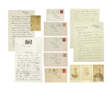 (Lamorna and Newlyn art colonies) Alfred and Cecily Sidgwick A small archive of letters and photos.  Twenty three ALS includi