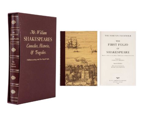 The First Folio of Shakespeare The Norton Facsimile Second edition, card slip, quarter leather with gilt tooling to spine, vg