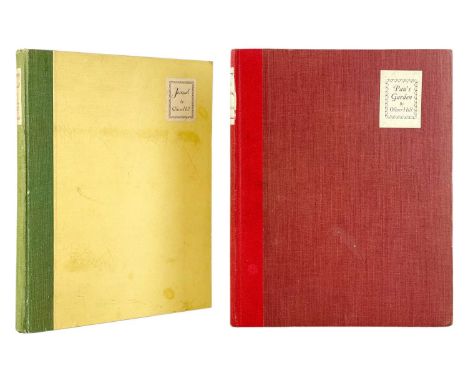 (Photography) HILL, Oliver Two first editions  'Pan's Garden,' first edition, original red cloth with paper labels, b+w photo