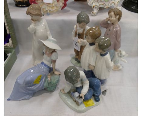 Six Nao figurines of children