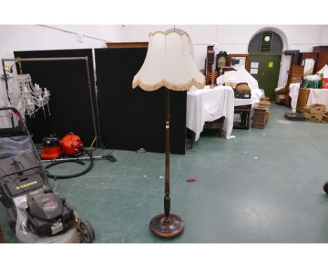 Oak standard lamp