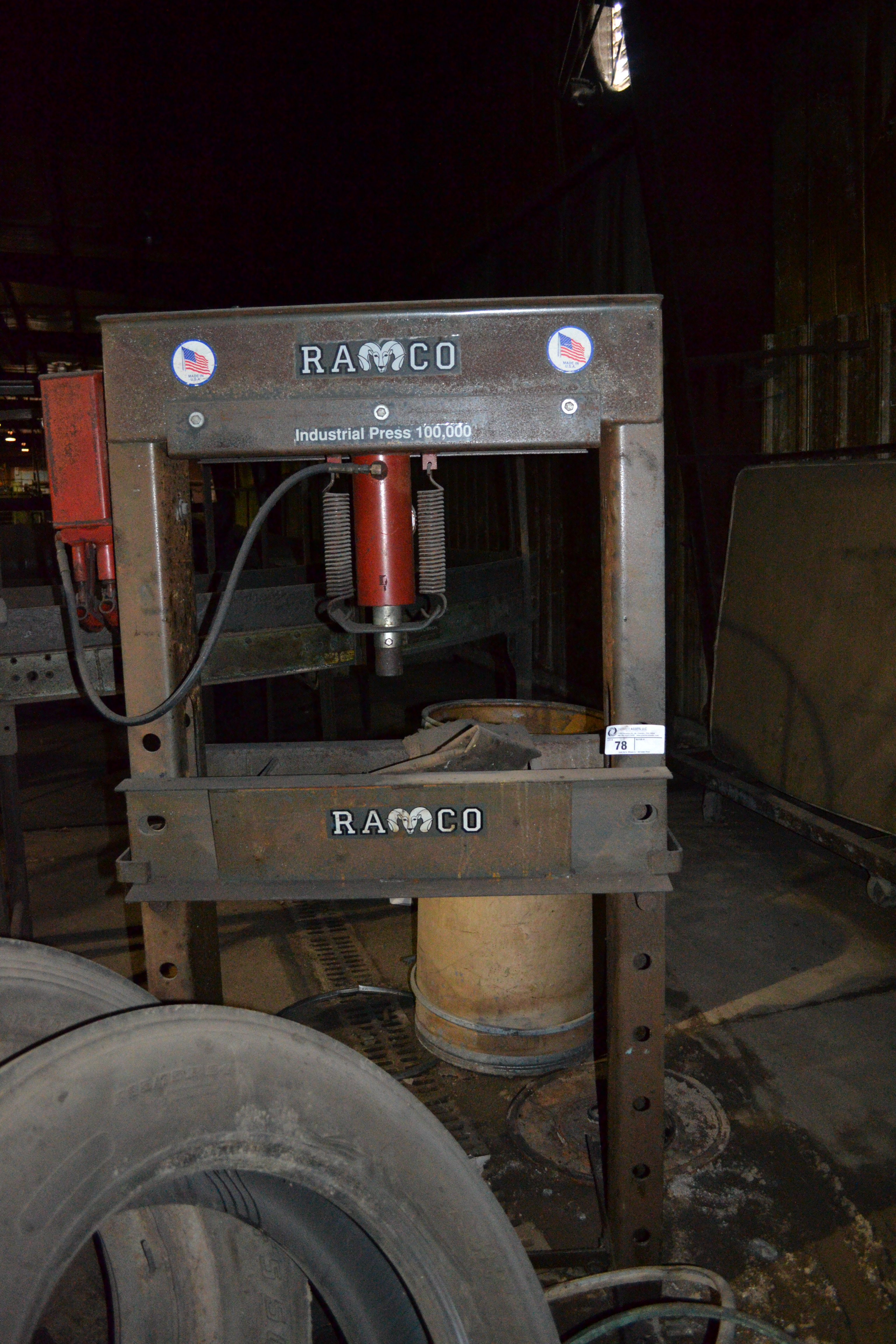 Ramco 50 ton hydraulic press, model - RP-50, serial number - 1698