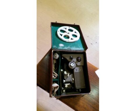 Vintage cine film projector, in its own case (untested), as found