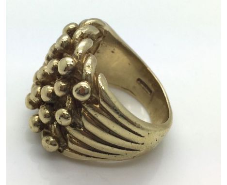 9ct Yellow Gold Keepers Ring. Size X. Weighs 37.5g. All jewellery is offered by Stag for sale as seen and is available to vie