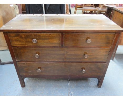 MAHOGANY TWO OVER TWO DRESSING TABLE AND WASHSTAND 