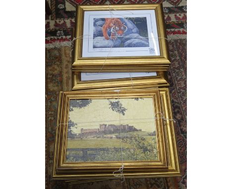 MIXED LOT OF APPROXIMATELY THIRTEEN MODERN PICTURES AND PRINTS 