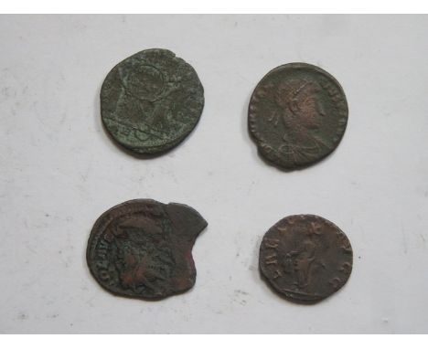 MIXED LOT OF FOUR ROMAN SESTERTIUS TYPE COINS 