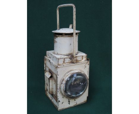 PAINTED RAILWAY CARRIAGE LAMP 