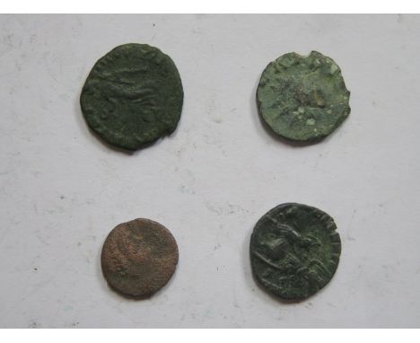 MIXED LOT OF FOUR ROMAN SESTERTIUS TYPE COINS 