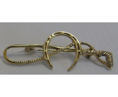 A Silver Gilt Hunting Brooch.