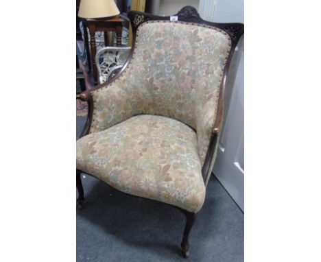 A Late 19th Century Mahogany Showframe Armchair, circa 1897-1900.