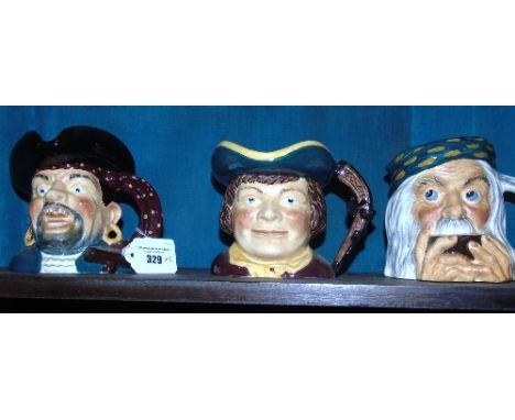 Three Midwinter Treasure Island Character Jugs.