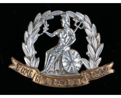 Victorian/Edwardian O/R's cap badge to the Norfolk Regiment, two loops to reverse, K&amp;K 599