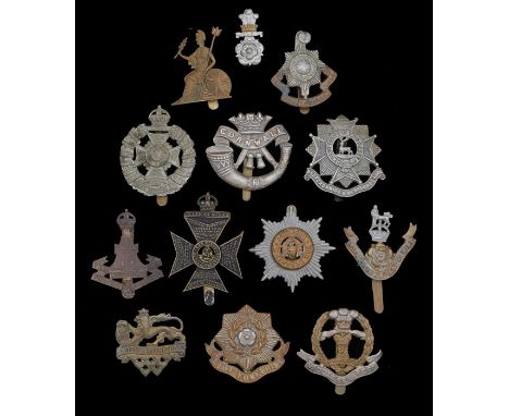 Group of badges to infantry regiments of the British army, Loyal North Lancashire Regiment, Bedfordshire &amp; Hertfordshire 
