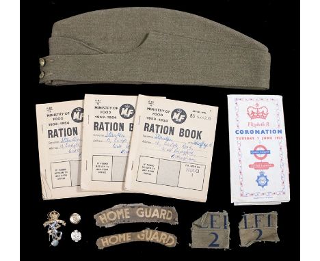 Second World War British Home Guard shoulder titles and formation signs to the 2nd Leicestershire (South Leicester) Battalion