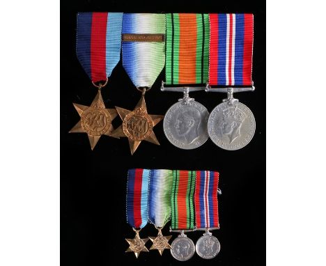 Second World War medal grouping, 1939-1945 Star, Atlantic Star with clasp ' France and Germany', Defence Medal, 1939-1945 Bri