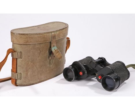 Pair of Royal Air Force 6 x 30 prism binoculars by Wray of London, marked to the casing with a broad arrow and '6E/293,BINO P