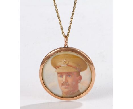Miniature portrait of a First World War Officer 
