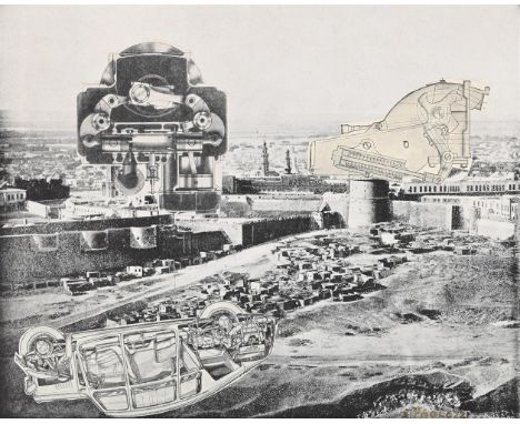 λ &nbspSIR EDUARDO PAOLOZZI (BRITISH 1924-2005) THE CITADEL, CAIRO, EGYPT  Collage  Signed (lower right) 20 x 25.5cm (7¾ x 10