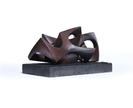 λ&nbspPAUL MOUNT (BRITISH 1922-2009) MORTAL COIL Bronze Signed (on the base) 23 x 37.5cm (9 x 14¾ in.) "The way two shapes re