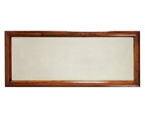 Y A VICTORIAN ROSEWOOD FRAMED WALL MIRRORSECOND HALF 19TH CENTURYOf rectangular form123 x 52cmCondition Report: Marks, knocks