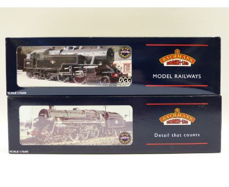 Two Bachmann 00 gauge BR locomotives 2-6-4 Fairburn Tank 42073 32-877 and 4-6-0 Standard Class SMT 73069 32-505, both in orig