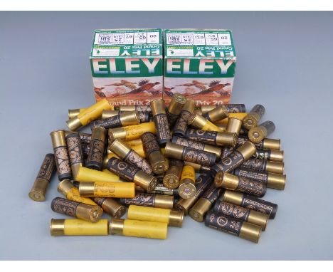 One-hundred-and-fifteen 20 bore shotgun cartridges including Eley non-toxic, some in original boxes.  PLEASE NOTE THAT A VALI