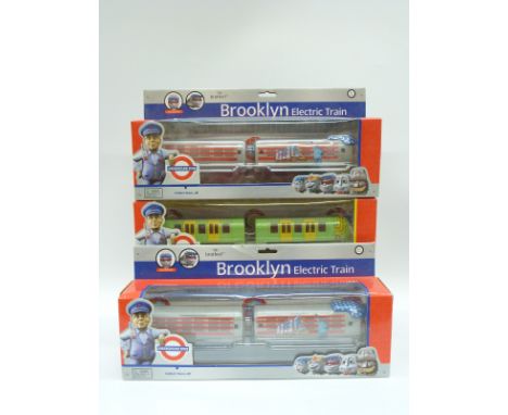 Five Bachmann Underground Ernie trains, Hammersmith and City, Circle, Brooklyn x2, all in original boxes 