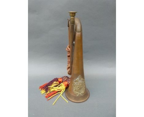An Argyll & Sutherland Highlanders brass and copper bugle
