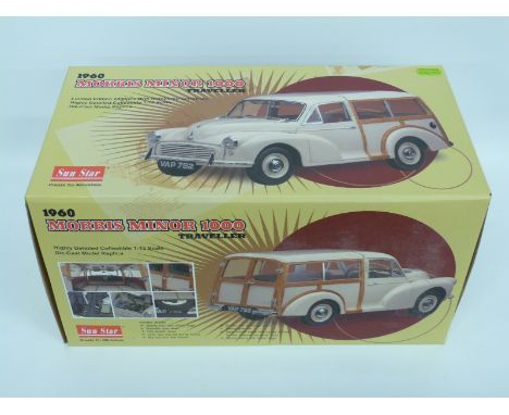 Sun Star 1:12 scale diecast model 1960 Morris Minor 1000 Traveller, in original box.