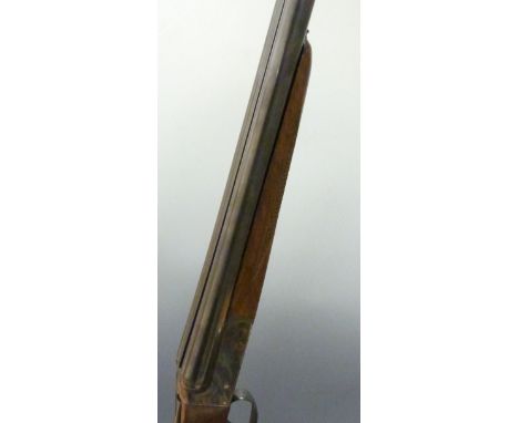 Spanish 'The Basque' 20 bore side by side ejector shotgun with chequered grip and forend, double trigger, raised ball sight, 