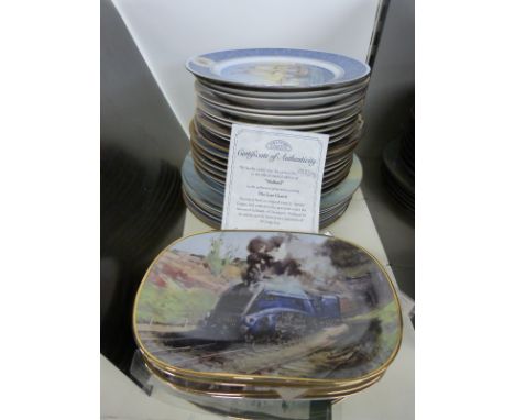 A quantity of collector's plates of military and transport interest including RAF, maritime, railway etc 