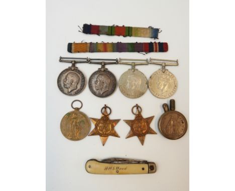 Royal Navy medal group awarded to K39319 James Fitzgerald comprising WWI War Medal and Victory Medal, Long Service and Good C