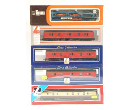 Five Lima 00 gauge coaches, all in original boxes