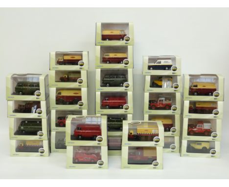 Twenty-eight Oxford Commercials 1:43 and 1:76 scale diecast model commercial vehicles, all in original boxes