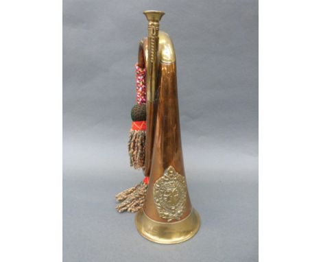 An Argyll and Sutherland Highlanders brass and copper military bugle