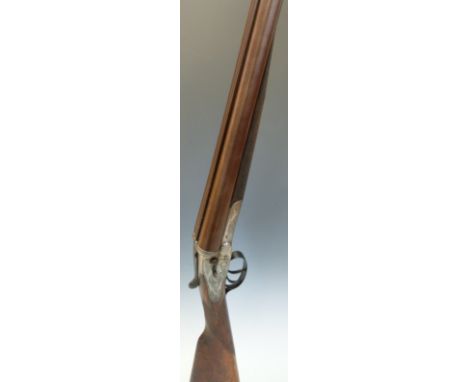 George Gibbs of Bristol 12 bore side by side sidelock shotgun with named and engraved locks, all over scrolling engraving, do