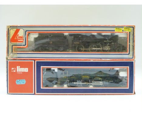 Two Lima 00 gauge locomotives 4-6-0 GWR King George V 5103 MW and 2-6-0 BR 42700 205120 MWG, both in original boxes