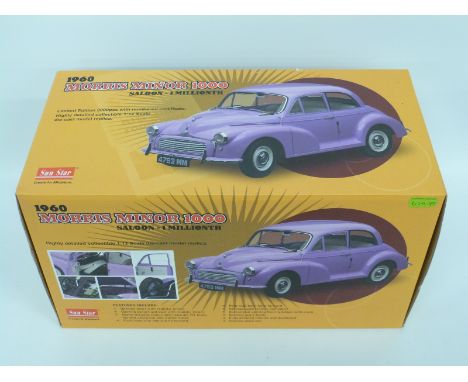 Sun Star 1:12 scale diecast model 1960 Morris Minor 1000 Saloon 1 Millionth, in original box.