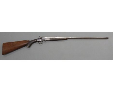 Alexander Henry & Co of Edinburgh .300 hammer action rook rifle with chequered semi-pistol grip and forend, side lever, pop u