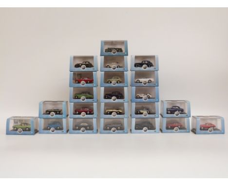 Twenty-two Oxford Automobile Company 1:76 scale diecast model cars, all in original boxes