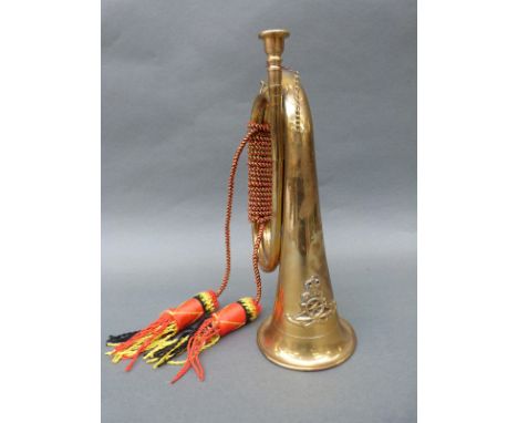 A Royal Artillery brass military bugle