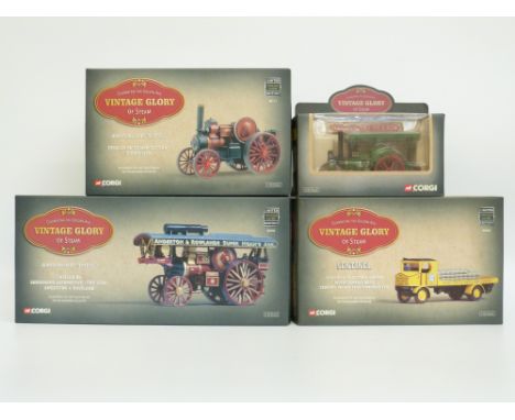 Four Corgi Vintage Glory of Steam 1:50 scale limited edition diecast model steam vehicles Anderton & Rowland Fowler B6 Showma