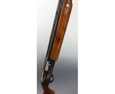 Remington 1100 12 bore semi-auto shotgun with named and engraved lock, chequered and patterned semi-pistol grip and forend, v