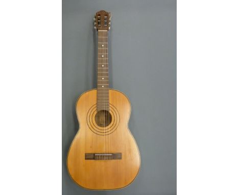 A hand made Spanish classical guitar made in Chessington, Surrey in 1961 by E R Moulder, a copy of a 19thC guitar by Antonio 