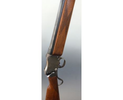 W W Greener 'Greener's GP Gun' 12 bore single barrelled underlever action shotgun with named lock, chequered grip and forend,