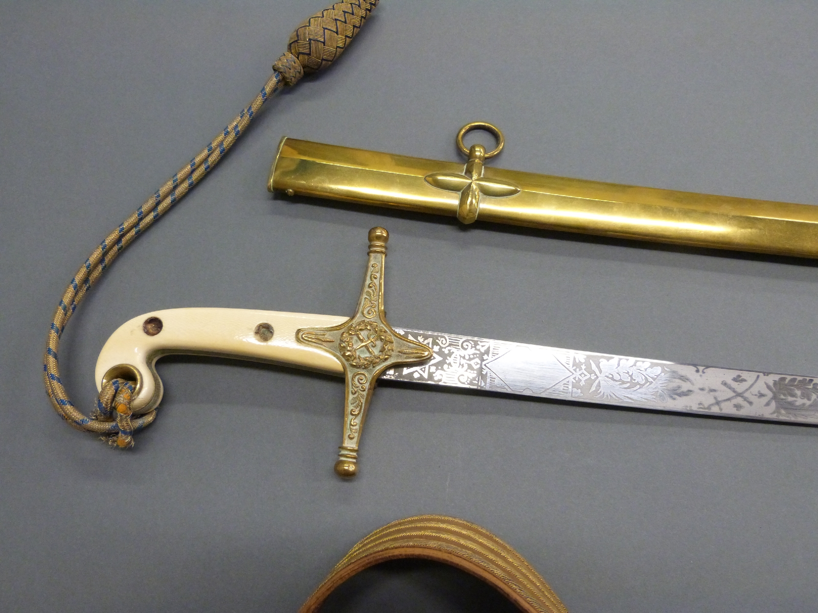 British 1831 pattern General's Mameluke sword with ivory slat grip ...